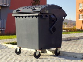 Containere HDPE CLE 1100L cu capac rotund